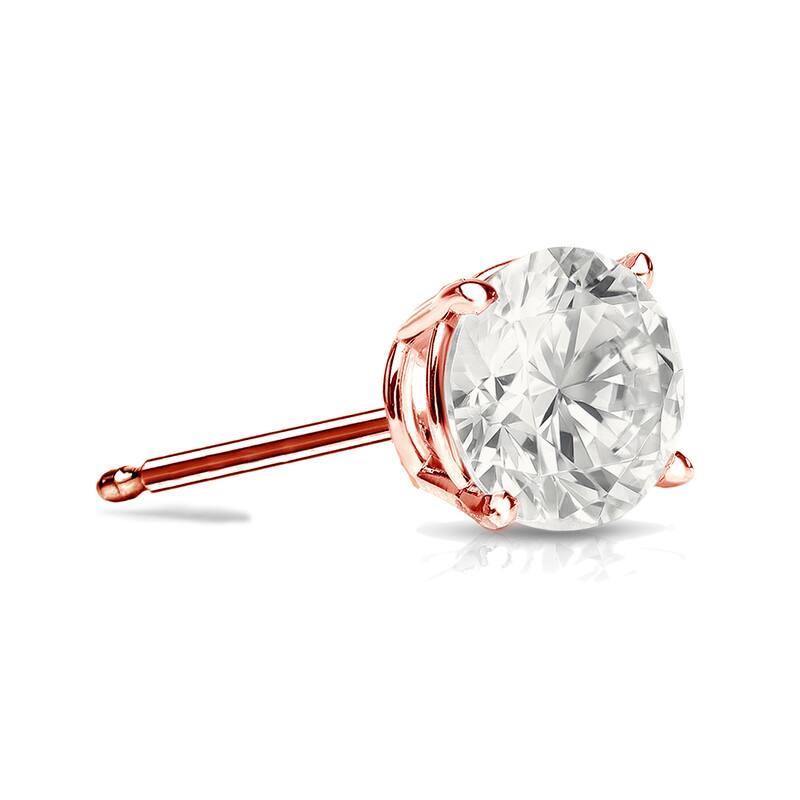 Auriya 14k Gold 1/2ct TDW Round SINGLE STUD (1) Diamond Earring
