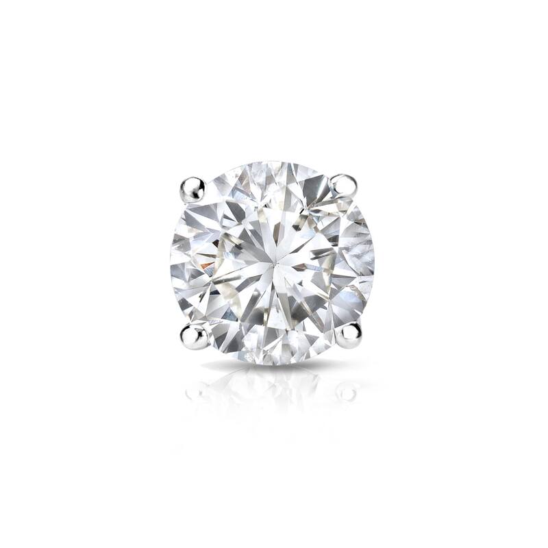 Auriya 14k Gold 3/4ct TDW Round SINGLE STUD (1) Diamond Earring