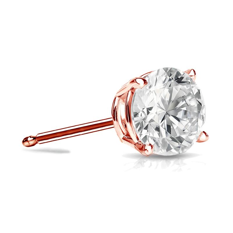 Auriya 14k Gold 3/4ct TDW Round SINGLE STUD (1) Diamond Earring
