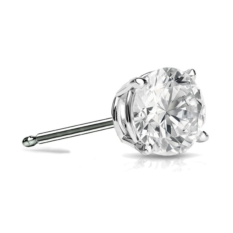 Auriya 14k Gold 3/4ct TDW Round SINGLE STUD (1) Diamond Earring