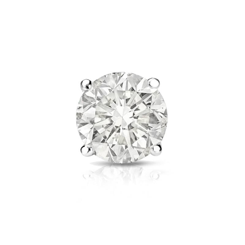 Auriya 14k Gold 3/4ct TDW Round SINGLE STUD (1) Diamond Earring