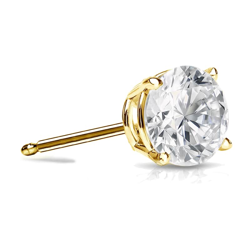 Auriya 1ctw Round SINGLE STUD (1) Diamond Earring 14k Gold