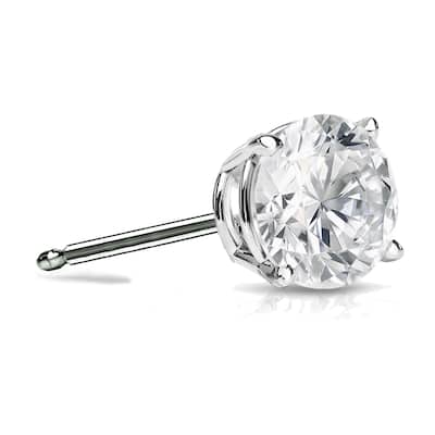 Auriya 1ctw Round SINGLE STUD (1) Diamond Earring 14k Gold