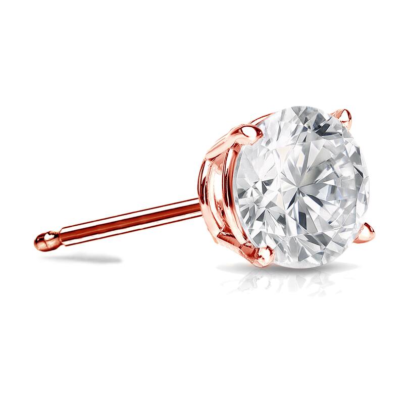 Auriya 1ctw Round SINGLE STUD (1) Diamond Earring 14k Gold