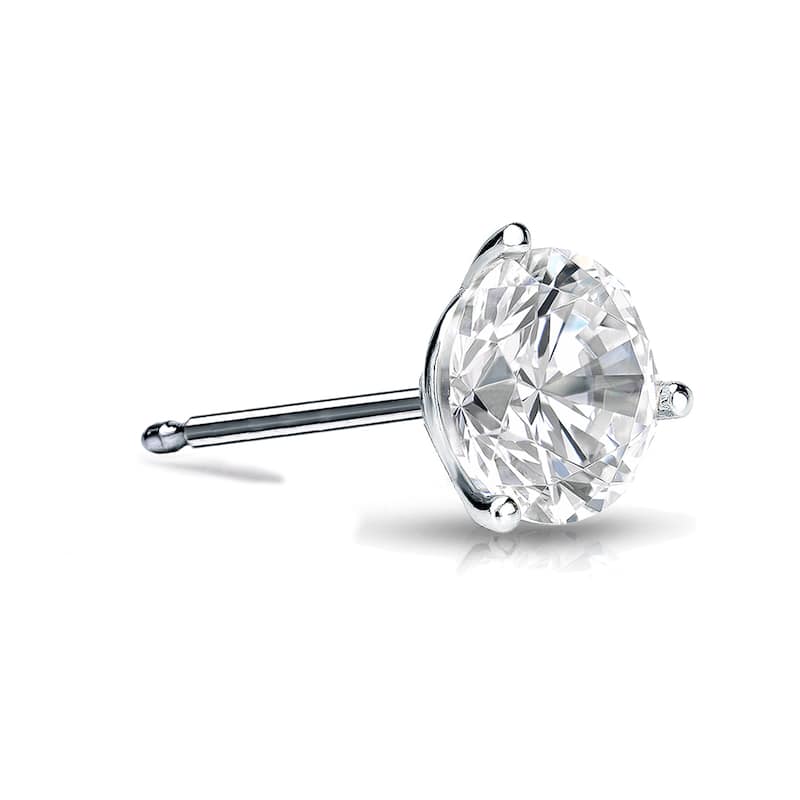 Auriya 14k Gold 1/4ct TDW Round SINGLE STUD (1) Diamond Earring