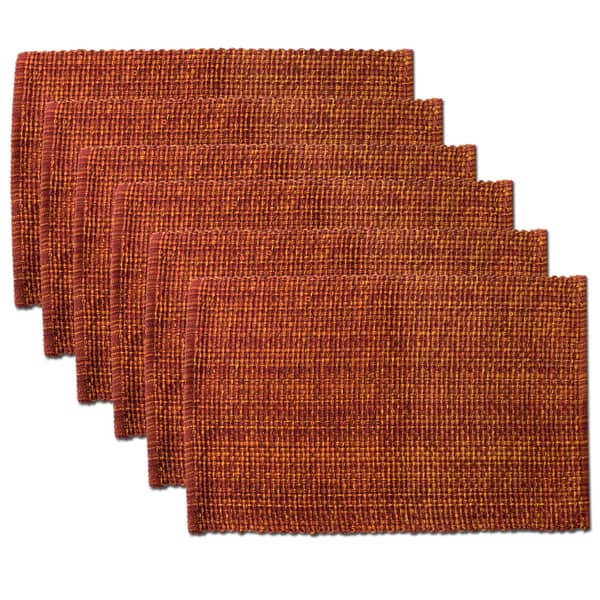 Trends Collection Rust Cotton Two-tone Placemats (Set of 2, 4 or 6) - Set of 6