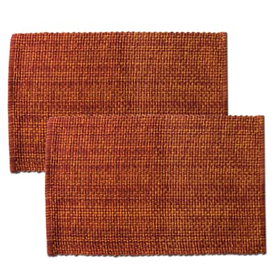 Trends Collection Rust Cotton Two-tone Placemats (Set of 2, 4 or 6)