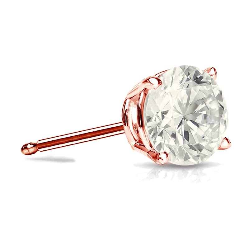 Auriya 14k Gold 1ct TDW Round SINGLE STUD (1) Diamond Earring