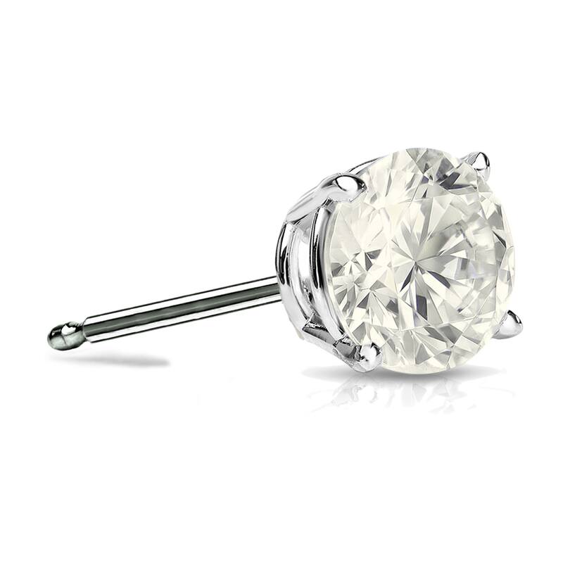 Auriya 14k Gold 1ct TDW Round SINGLE STUD (1) Diamond Earring