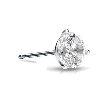 Auriya 14k Gold 1/4ct TDW Round SINGLE STUD (1) Diamond Earring