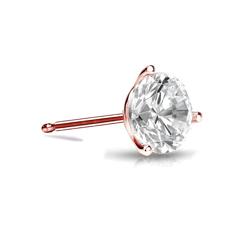 Auriya 14k Gold 1/4ct TDW Round SINGLE STUD (1) Diamond Earring