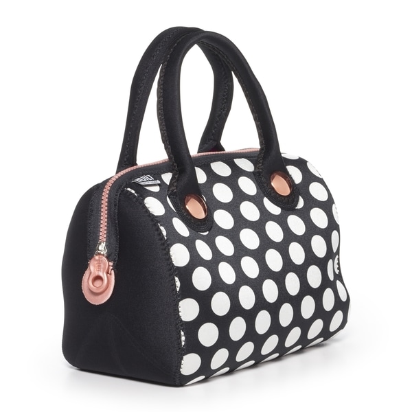 BUILT Uptown Lunch Tote Big Dot Black And White