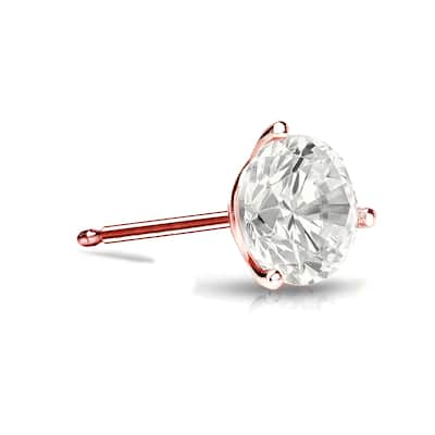Auriya 14k Gold 1/4ct TDW Round SINGLE STUD (1) Diamond Earring
