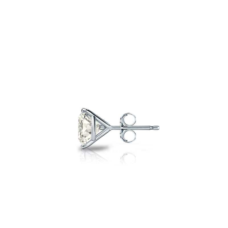 Auriya 1/4ctw Round SINGLE STUD (1) Diamond Earring 14k Gold 3-Prong Martini