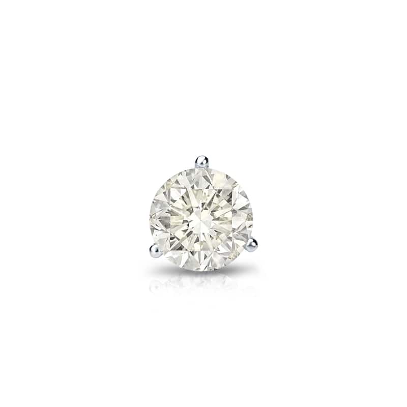 Auriya 1/4ctw Round SINGLE STUD (1) Diamond Earring 14k Gold 3-Prong Martini