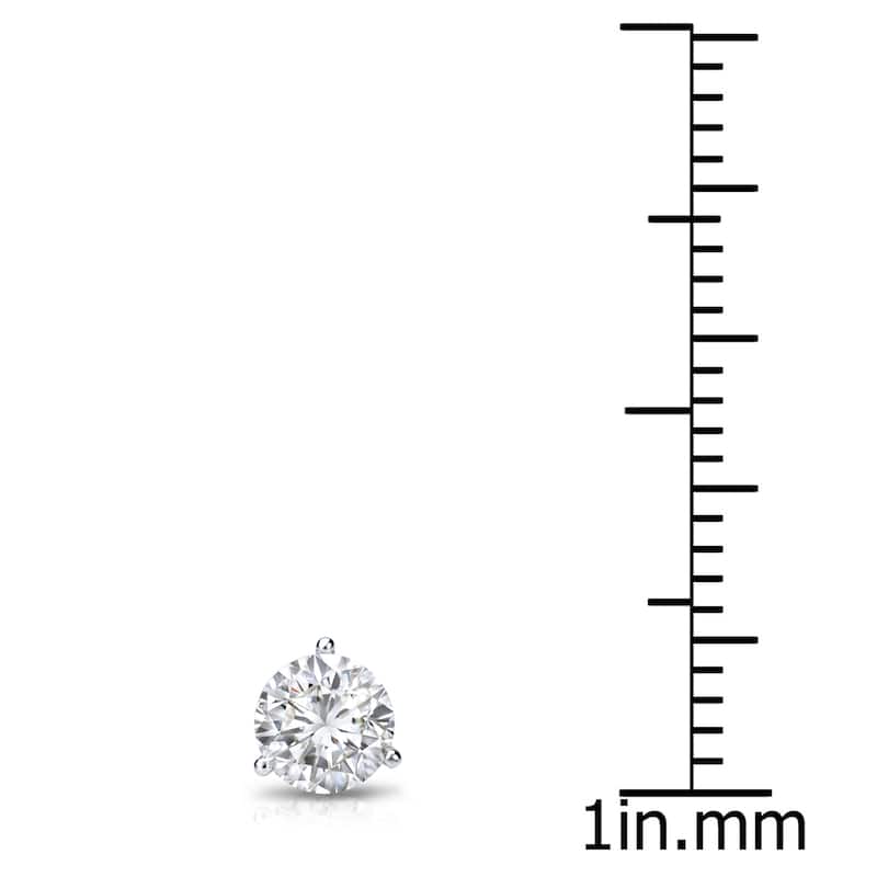 Auriya 14k Gold 1/3ct TDW Round SINGLE STUD (1) Diamond Earring