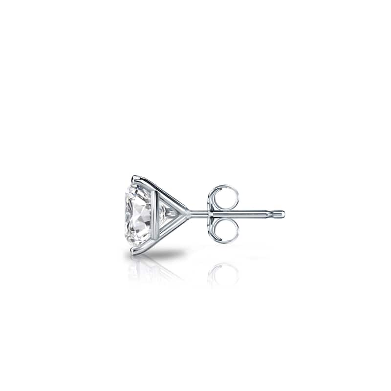 Auriya 14k Gold 1/3ct TDW Round SINGLE STUD (1) Diamond Earring