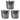 AmeriHome Medium Stainless Steel Bucket Set 3 Piece