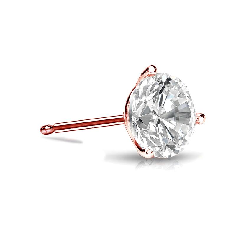 Auriya 14k Gold 1/3ct TDW Round SINGLE STUD (1) Diamond Earring
