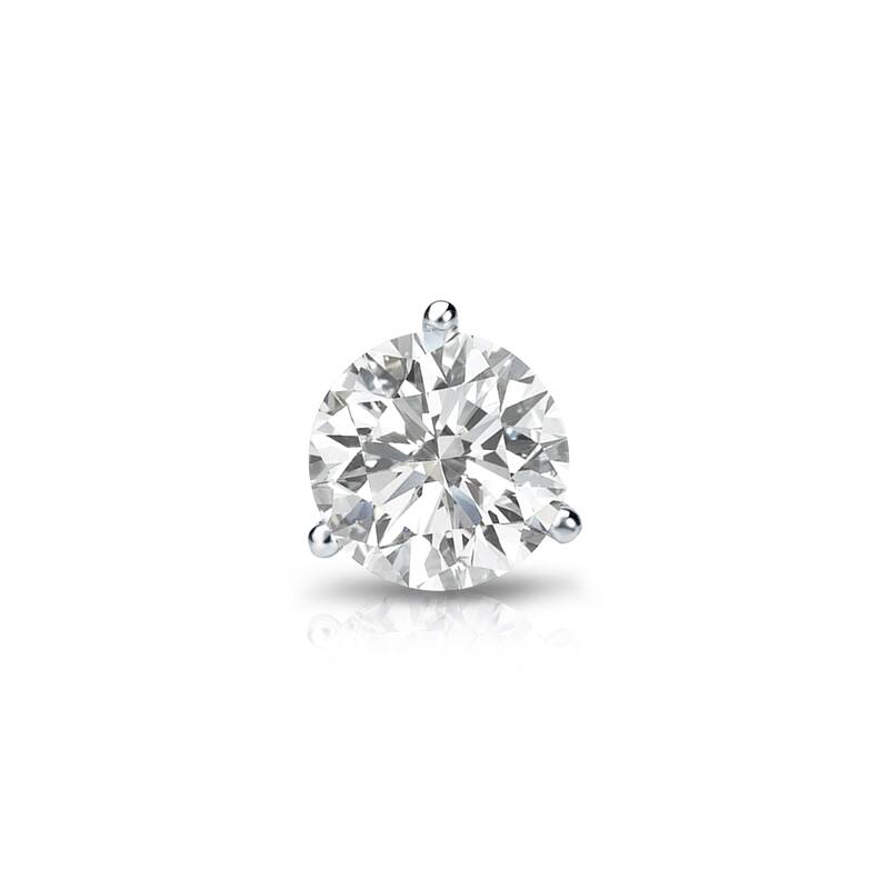 Auriya 14k Gold 1/3ct TDW Round SINGLE STUD (1) Diamond Earring