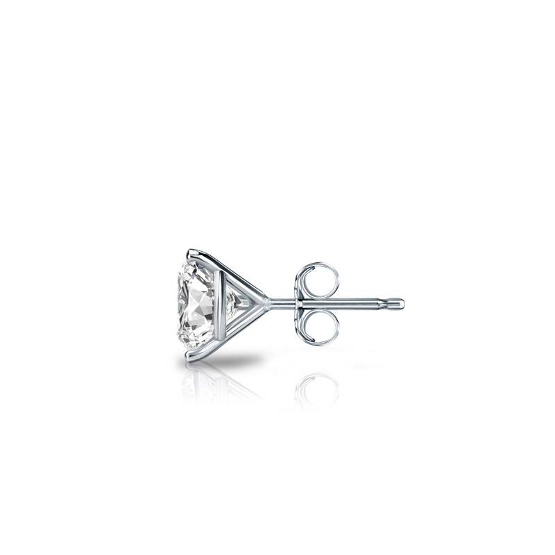 Auriya 14k Gold 1/3ct TDW Round SINGLE STUD (1) Diamond Earring