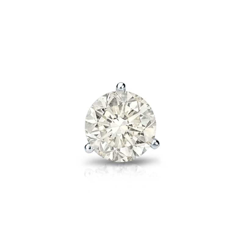 Auriya 14k Gold 1/3ct TDW Round SINGLE STUD (1) Diamond Earring