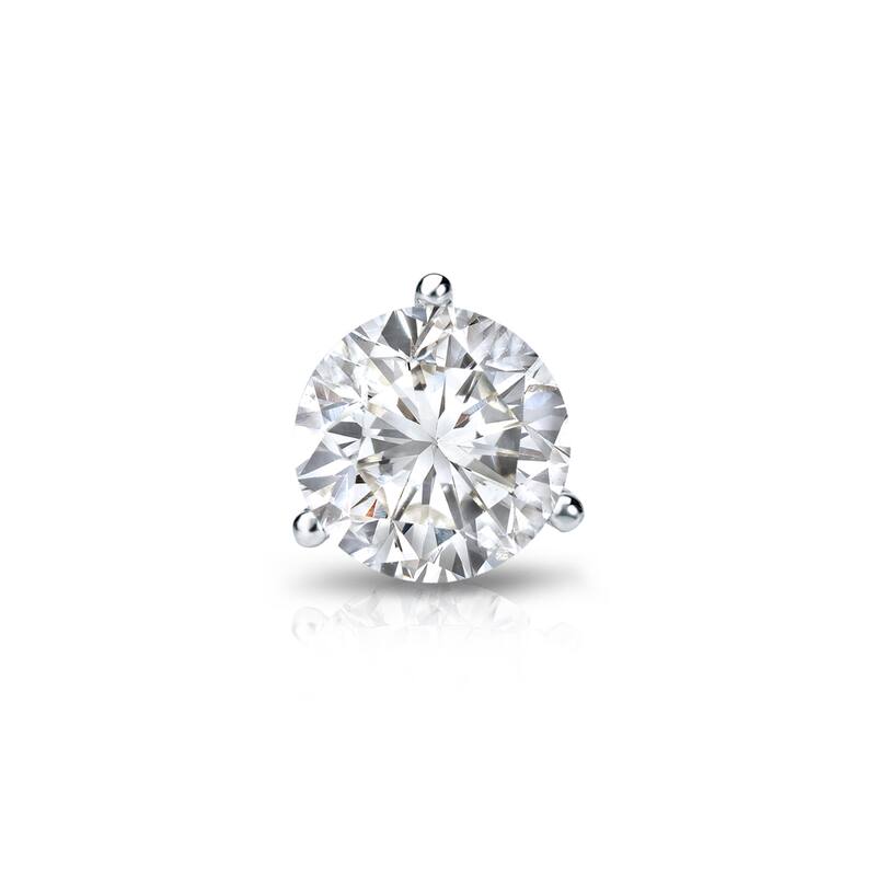 Auriya 14k Gold 1/2ct TDW Round SINGLE STUD (1) Diamond Earring