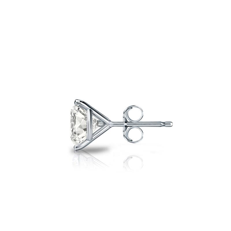 Auriya 14k Gold 1/2ct TDW Round SINGLE STUD (1) Diamond Earring