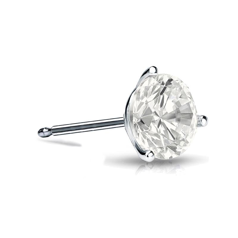 Auriya 14k Gold 1/2ct TDW Round SINGLE STUD (1) Diamond Earring