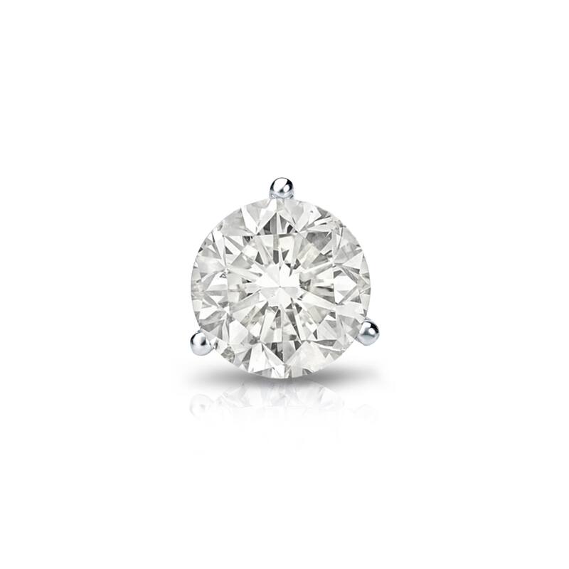 Auriya 14k Gold 1/2ct TDW Round SINGLE STUD (1) Diamond Earring