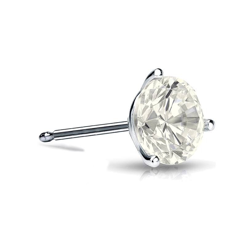 Auriya 14k Gold 1/2ct TDW Round SINGLE STUD (1) Diamond Earring
