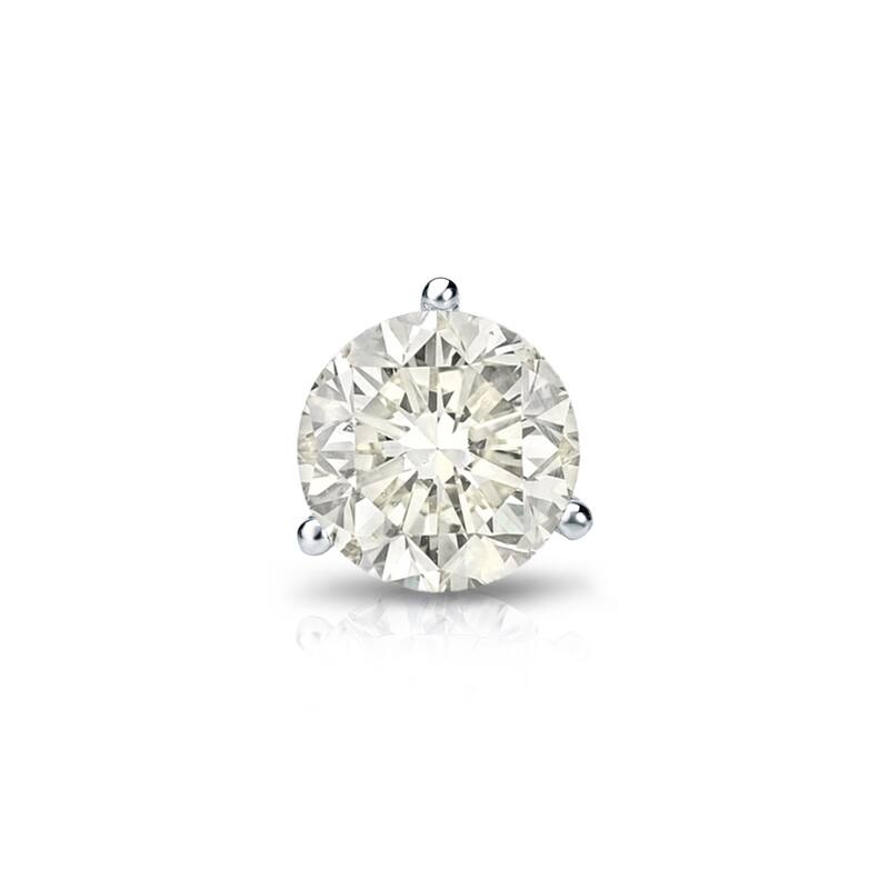 Auriya 14k Gold 1/2ct TDW Round SINGLE STUD (1) Diamond Earring