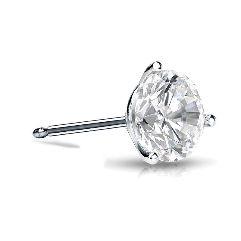 Auriya 14k Gold 3/4ct TDW Round SINGLE STUD (1) Diamond Earring