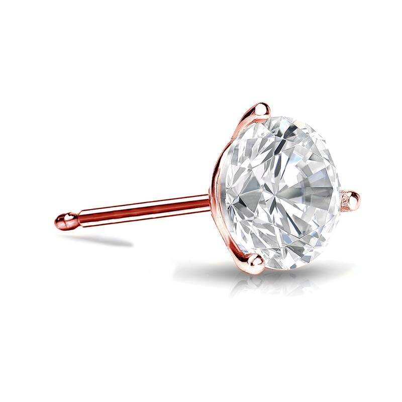 Auriya 14k Gold 3/4ct TDW Round SINGLE STUD (1) Diamond Earring