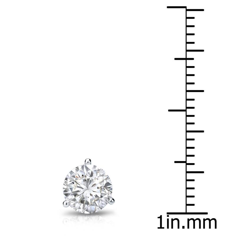 Auriya 14k Gold 3/4ct TDW Round SINGLE STUD (1) Diamond Earring