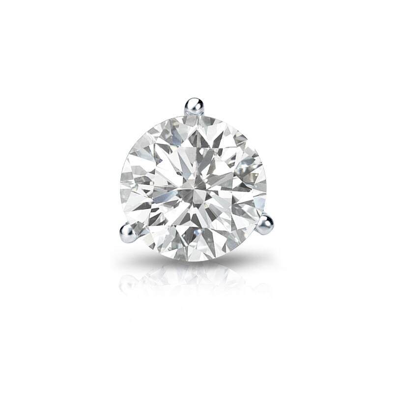 Auriya 14k Gold 3/4ct TDW Round SINGLE STUD (1) Diamond Earring
