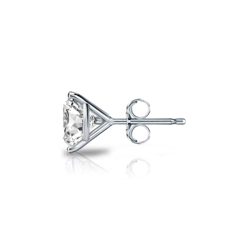 Auriya 14k Gold 3/4ct TDW Round SINGLE STUD (1) Diamond Earring