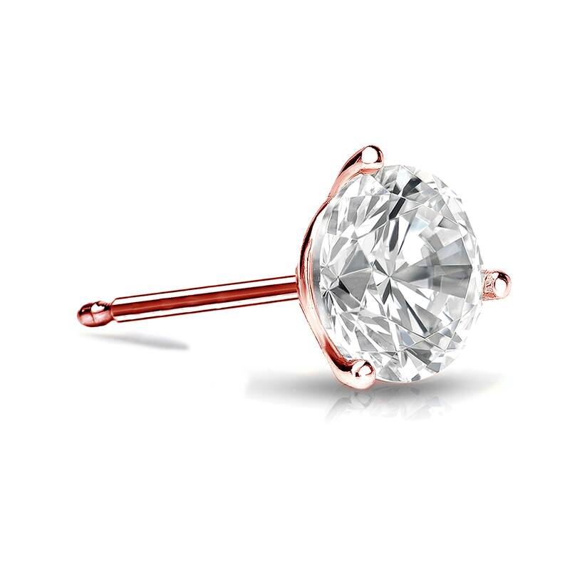 Auriya 14k Gold 3/4ct TDW Round SINGLE STUD (1) Diamond Earring