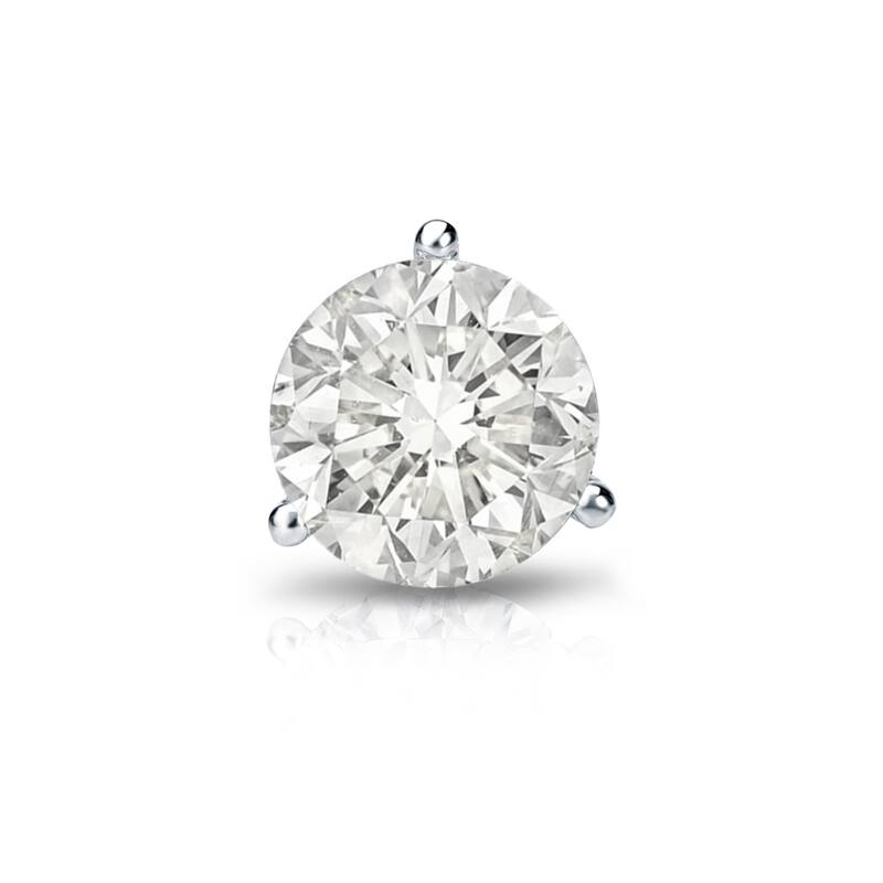 Auriya 14k Gold 3/4ct TDW Round SINGLE STUD (1) Diamond Earring