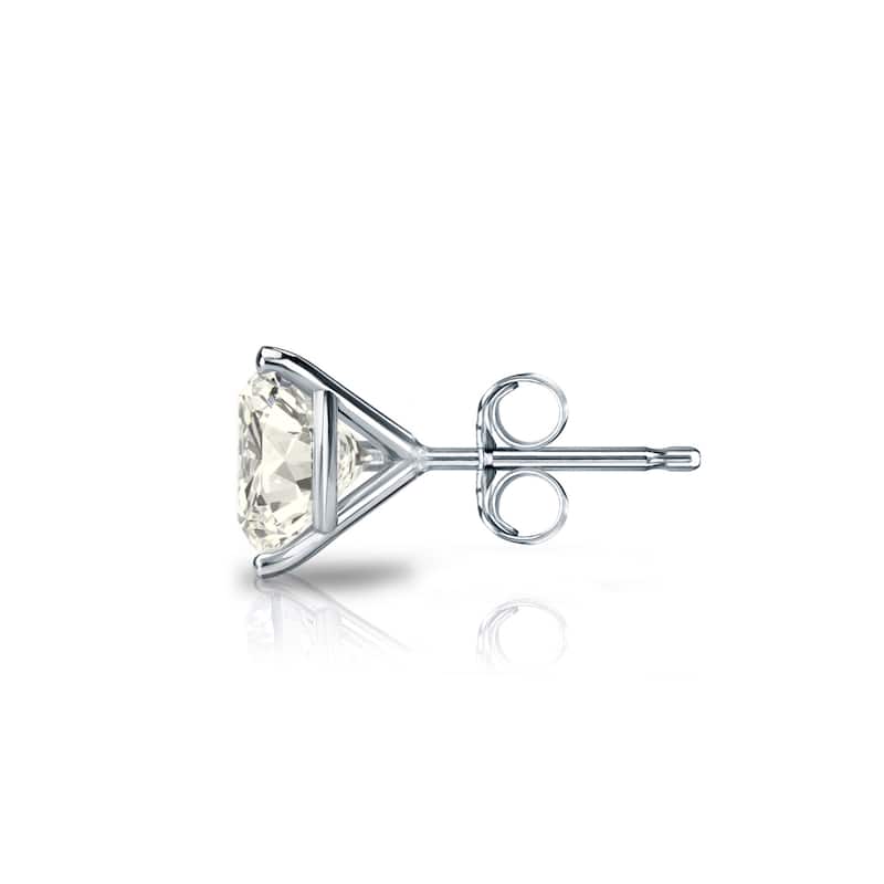 Auriya 14k Gold 3/4ct TDW Round SINGLE STUD (1) Diamond Earring