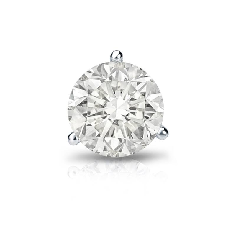 Auriya 14k Gold 1ct TDW Round SINGLE STUD (1) Diamond Earring