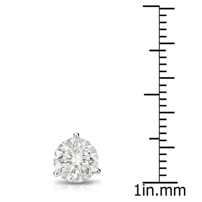 Auriya 14k Gold 1ct TDW Round SINGLE STUD (1) Diamond Earring