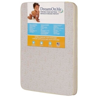 Dream On Me 3-inch Square Corner Playard Mattress - White