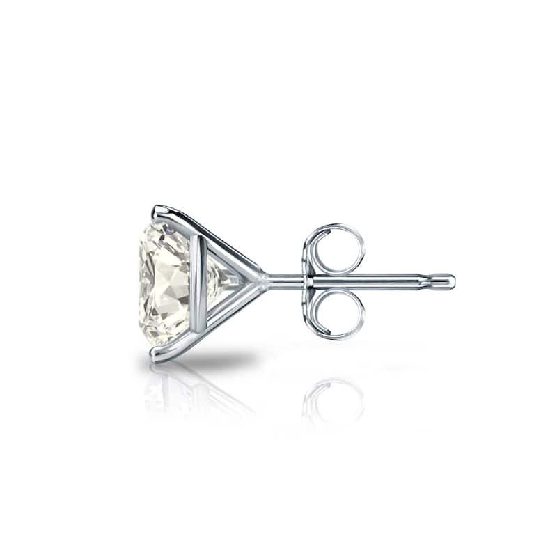 Auriya 1ctw Round SINGLE STUD (1) Diamond Earring 14k Gold 3-Prong Martini