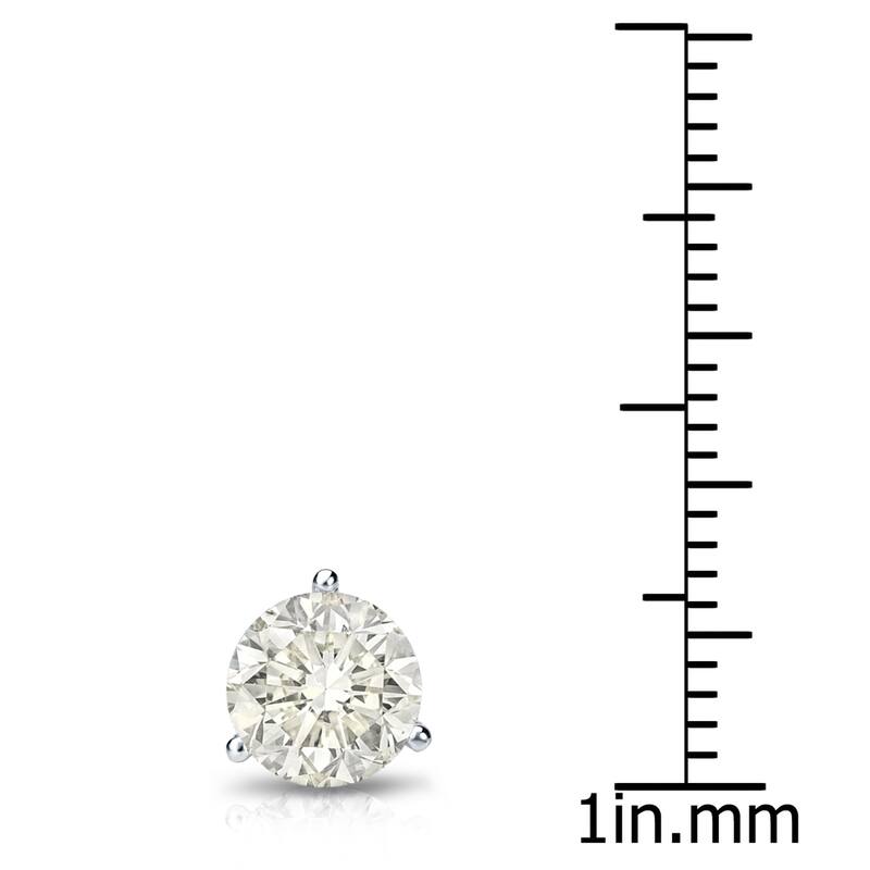 Auriya 1ctw Round SINGLE STUD (1) Diamond Earring 14k Gold 3-Prong Martini