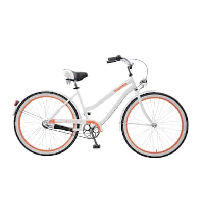 Body Glove Kwolla Cruiser Bike, 26 inch wheels, oversized frame, Women's Bike, White