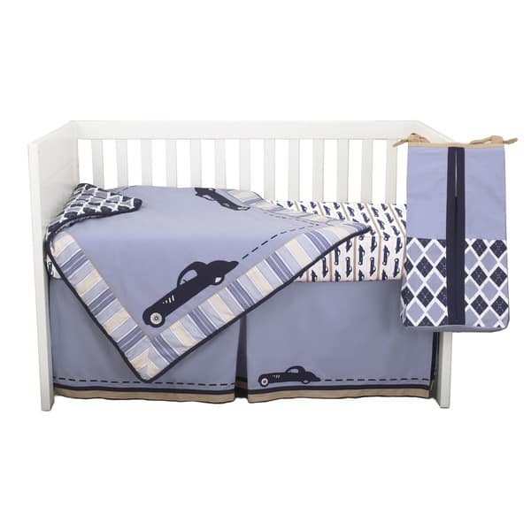 slide 1 of 1, Petit Tresor Luca 4-piece Boy Crib Bedding Set