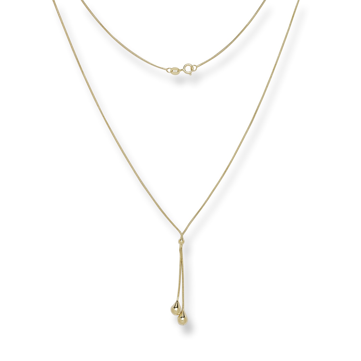 LariatTeardrop Necklace Gold or Silver Drop Pendant necklace