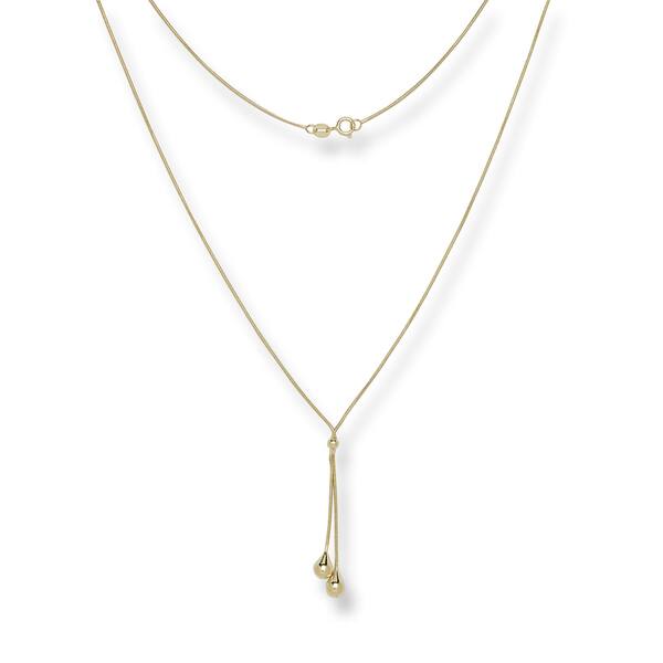 LariatTeardrop Necklace Gold or Silver Drop Pendant necklace