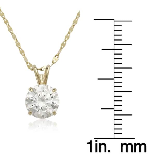 Rose Gold Tone on 925 Silver 2ct Cubic Zirconia 8mm Round Solitaire Necklace Rose Gold Tone on 925 Silver 2ct Cubic Zirconia 8mm Round Solitaire Necklace
